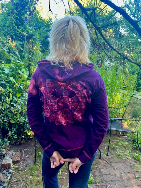 Imperial Purple MANDALA Sunset HOODIE
