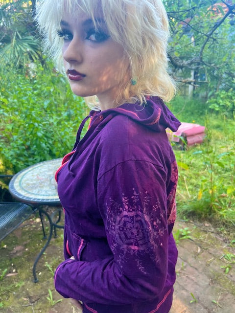 Imperial Purple MANDALA Sunset HOODIE