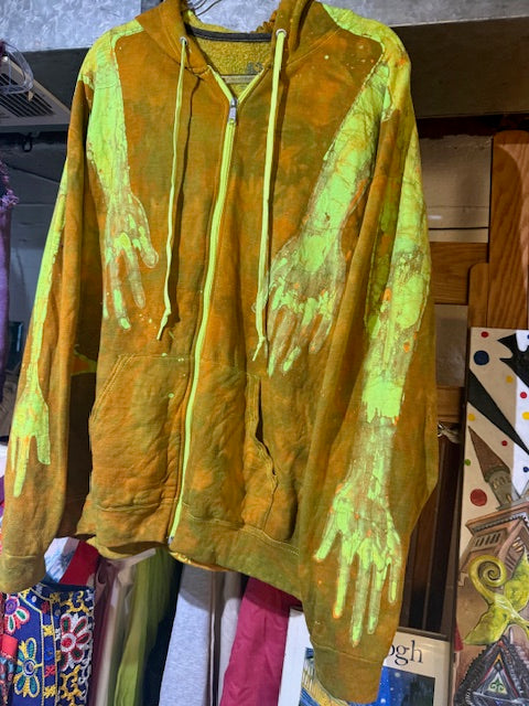 HUGS from THE SUN Fleece Hoodie Size XL