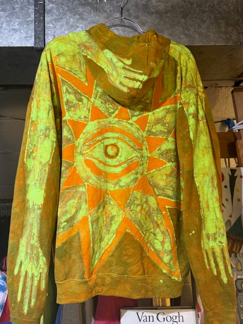 HUGS from THE SUN Fleece Hoodie Size XL