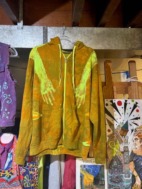 HUGS from THE SUN Fleece Hoodie Size XL