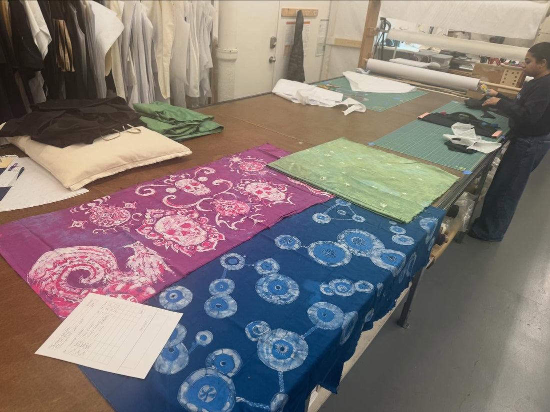 Custom Batik cloth I created for a Clothing Design Studio in Seattle!