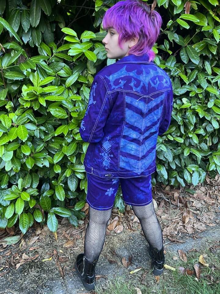 Purple Black Light SHORTS ONLY (Jacket Sold)