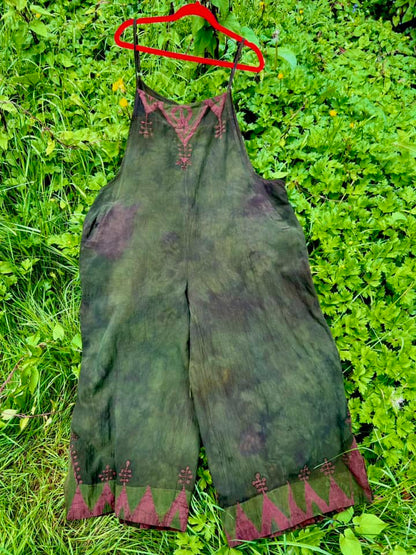 HENNA GREEN Tribal OVERALLS