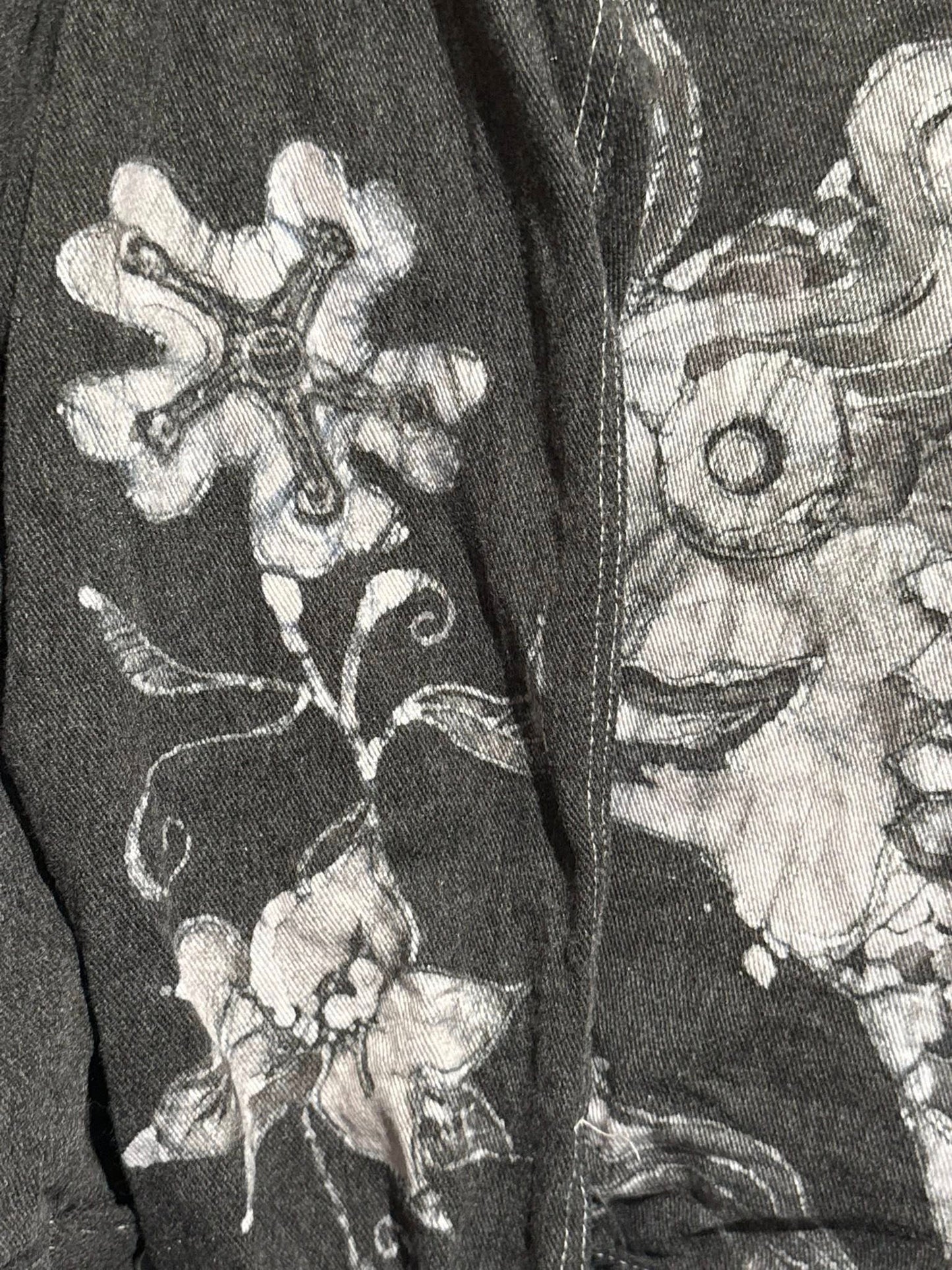 Dragon in the Mist Denim Jacket Size L
