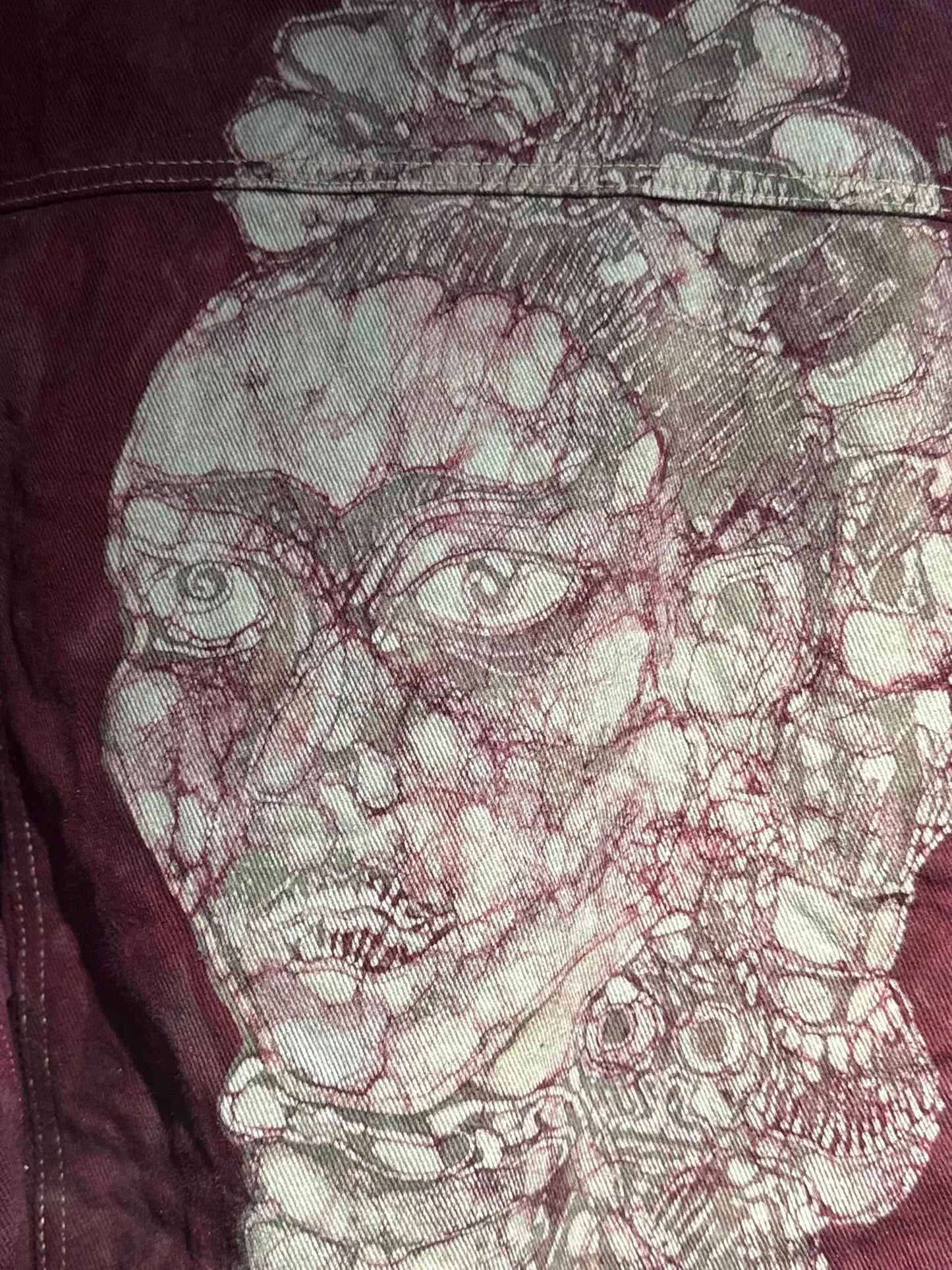Frida Kahlo & her Monkey Denim Jacket Size 2XL