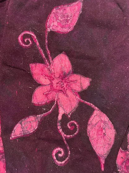 Fuchsia Fire Walk With Me Dragons Denim Jacket 2XL
