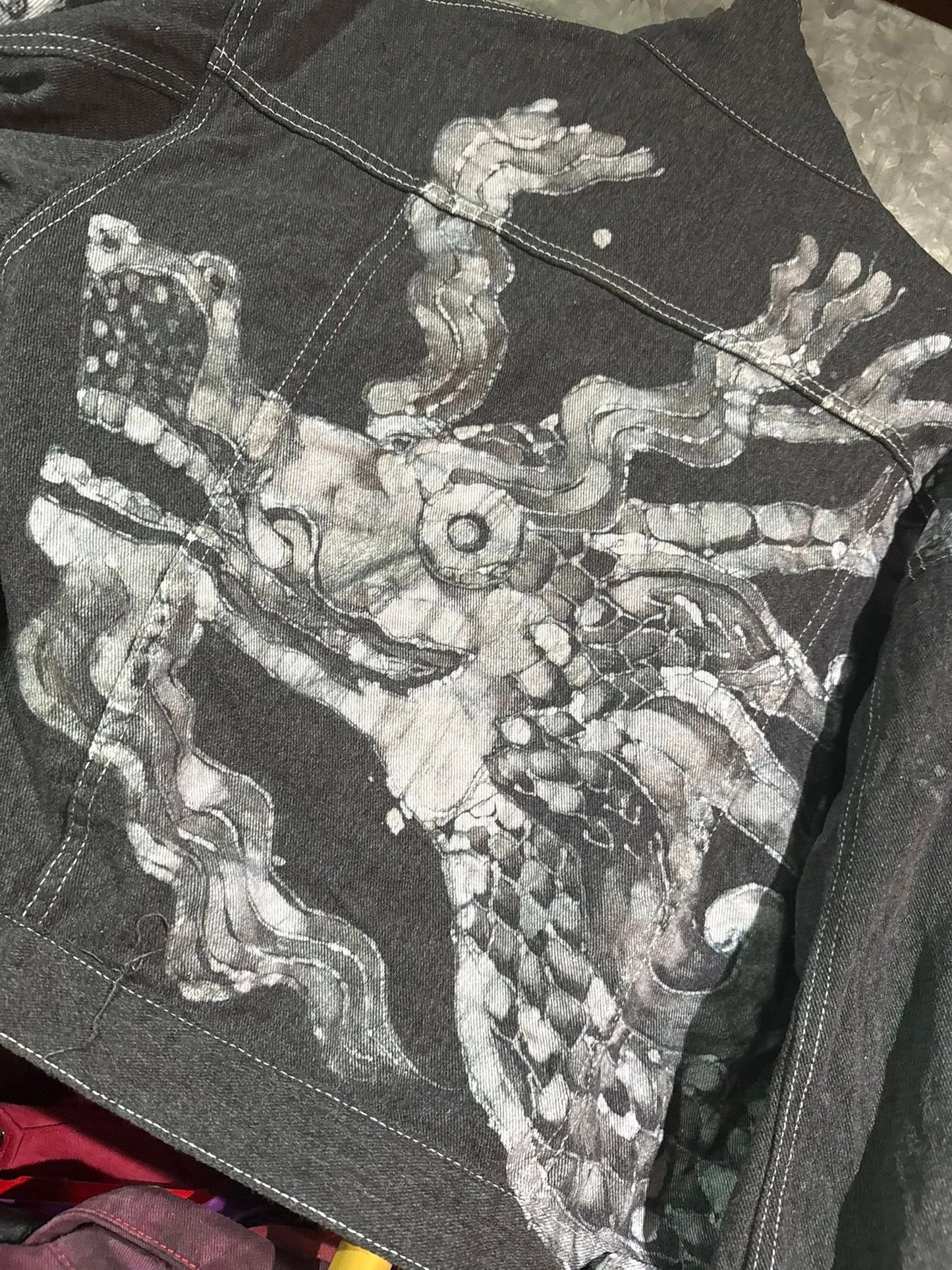 Dragon in the Mist Denim Jacket Size L