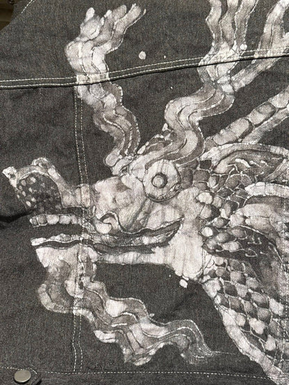 Dragon in the Mist Denim Jacket Size L