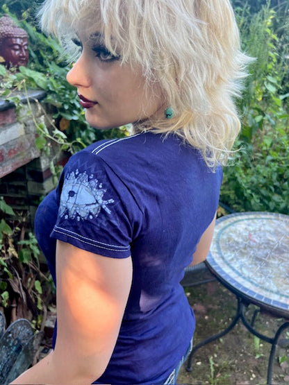 NAVY PERSIAN TRIM T-Shirt