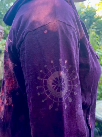 Imperial Purple MANDALA Sunset HOODIE ~ Available at MIND SET APOTHECARY Boutique on Vashon Island