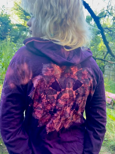 Imperial Purple MANDALA Sunset HOODIE ~ Available at MIND SET APOTHECARY Boutique on Vashon Island