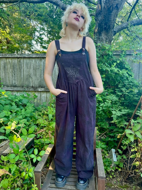 BLACK GRUNGE OVERALLS