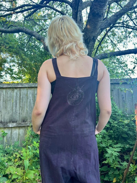 BLACK GRUNGE OVERALLS