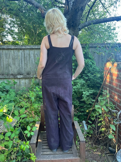 BLACK GRUNGE OVERALLS