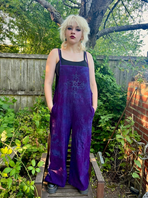 Purple Dreamtime OVERALLS ~ Available at MIND SET APOTHECARY Boutique