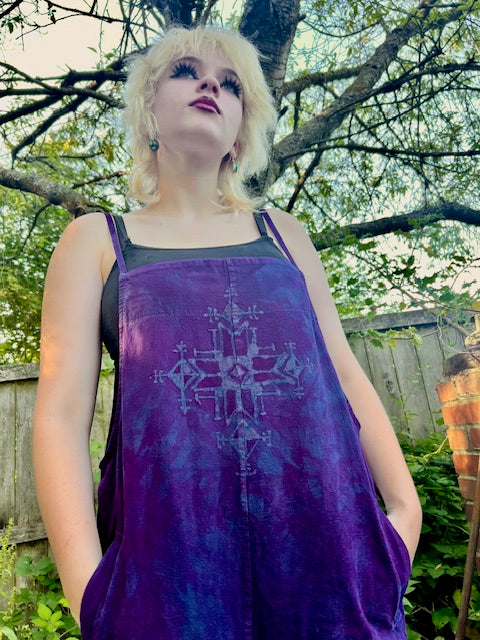 Purple Dreamtime OVERALLS ~ Available at MIND SET APOTHECARY Boutique