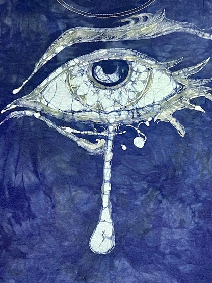 GRAY EYE of ODIN on BLUE T-Shirt