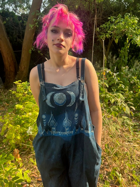 BLUE MIRAGE CITY of the 3 MOONS Overalls ~ Available at MIND SET APOTHECARY Boutique