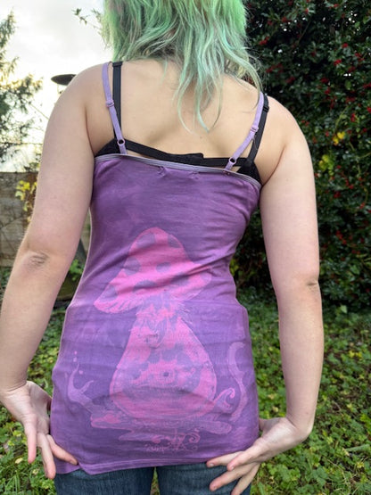 Lavender Mushrooming Long Cami Size L