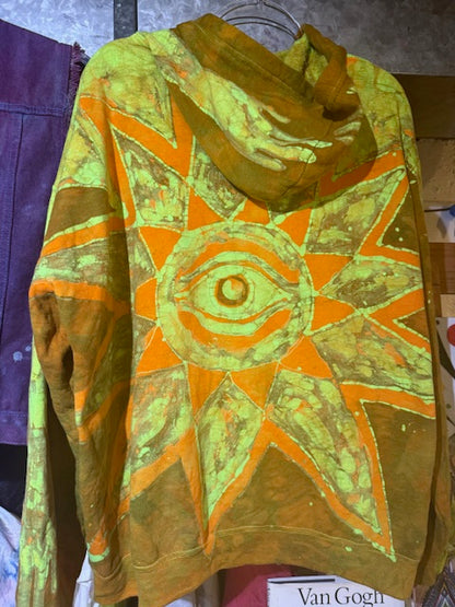 HUGS from THE SUN Fleece Hoodie Size XL