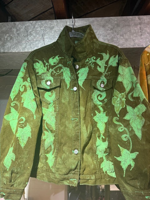 GREEN GODDESS Jean Jacket Size XL