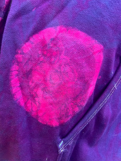 Black Light Koi Fishes & Moons Fleece Hoodie 3XL