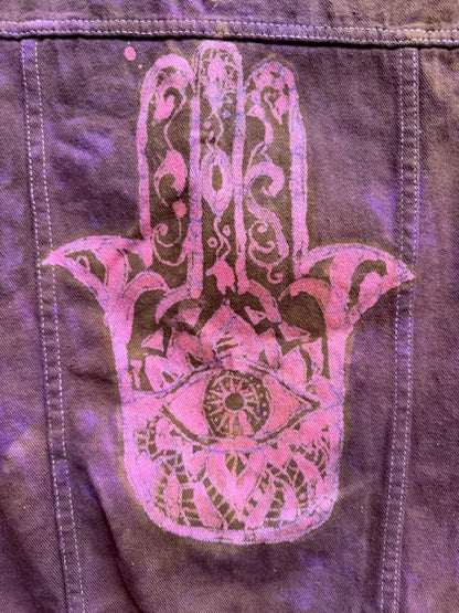 Protective Hamsa Denim Vest - Size M/L
