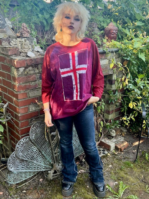 ICELANDIC FLAG Cotton Raglan Shirt