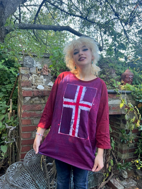 ICELANDIC FLAG Cotton Raglan Shirt