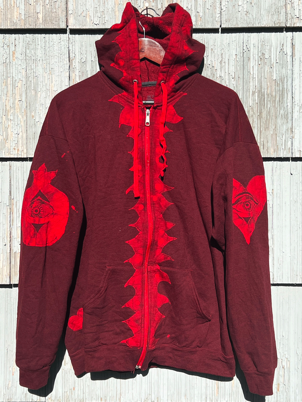 Red POMEGRANATE EVIL EYE PROTECTION Hoodie