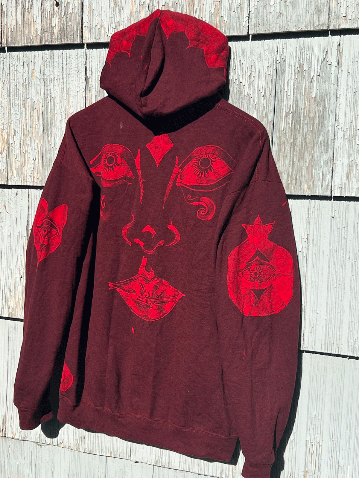 Red POMEGRANATE EVIL EYE PROTECTION Hoodie