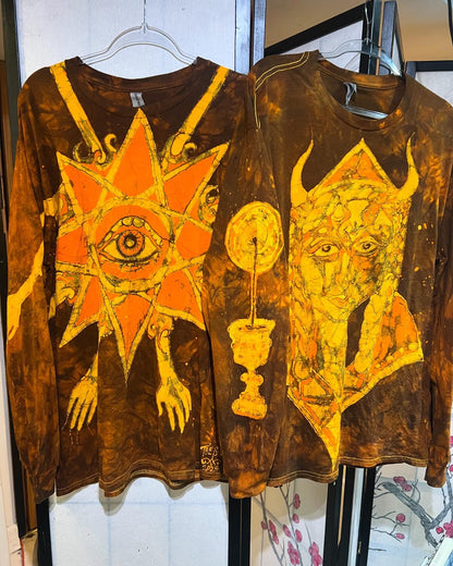 Golden Queen of Wands Size XL - Long Sleeved 100% Cotton